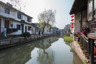 江南水乡古巷小河美景