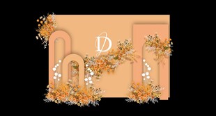 婚礼效果图 香槟色婚礼