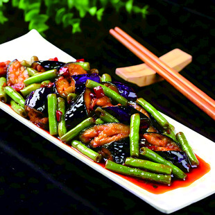 美味豆角烧茄子