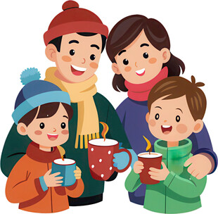 冬日家庭温馨时刻