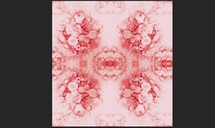 粉色花卉对称图案纹理