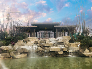 中式园林水景雅致景观