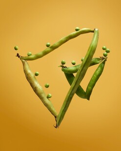 豆角摆成的独特造型