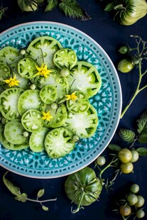 清新黄瓜花摆盘美食