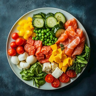 多彩新鲜食材拼盘