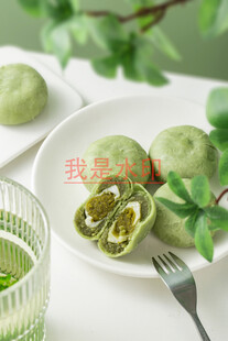 清新抹茶点心摆拍