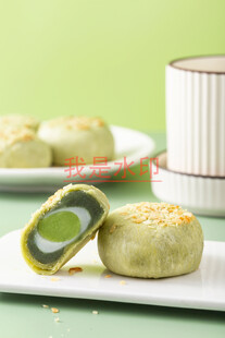 抹茶酥点心特写