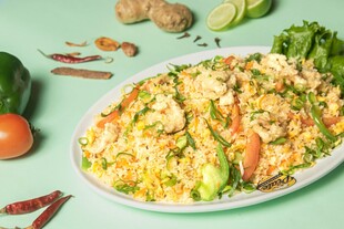 美味蔬菜炒饭诱人呈现