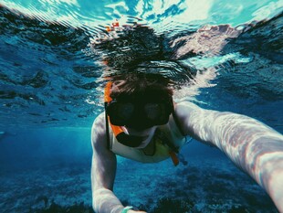 水下畅游的潜水者