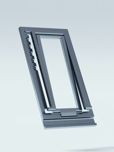 灰色金属窗框模型展示