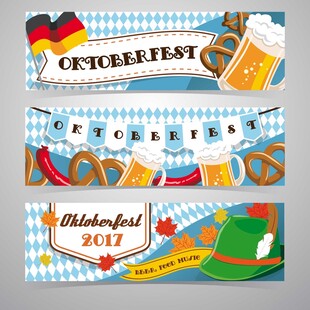 啤酒节背景展板素材