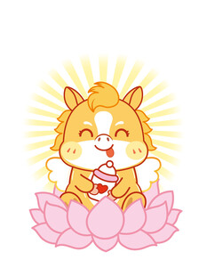 小马角色插画设计卡通
