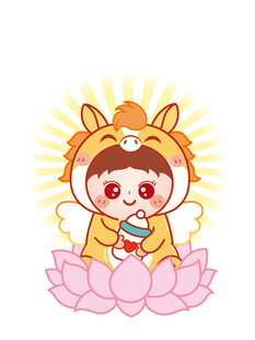 小马宝宝卡通头像插画图片设计