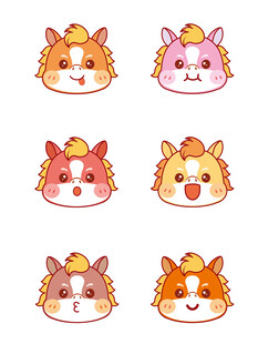 可爱的马头像图片