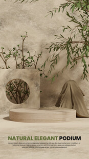 自然元素花盆装饰摆件