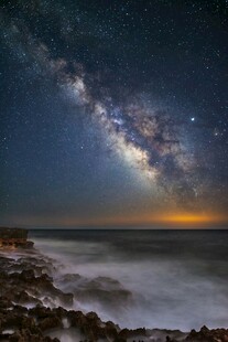 海边星空夜景迷人瞬间