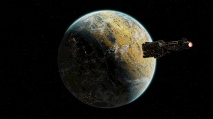 宇宙飞船靠近地球