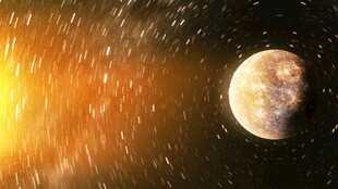 太空中的星球与火焰景象