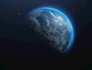 蓝色星球的宇宙之美