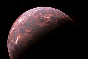 神秘红色星球特写