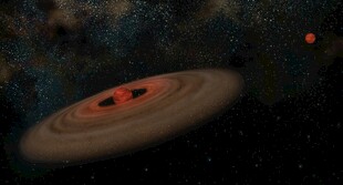 太空中的环形行星
