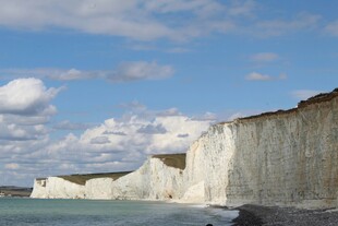 英国布莱顿白崖海岸风光