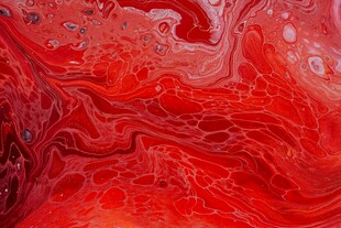 红色流体艺术纹理画面