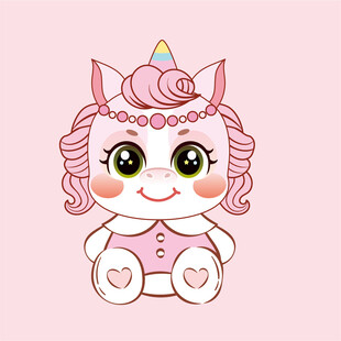 调皮的萌马形象设计