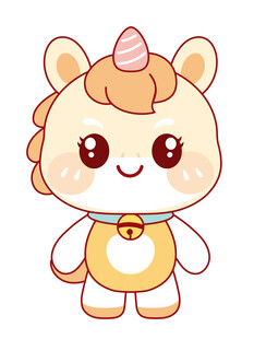 萌萌的萌马插画设计