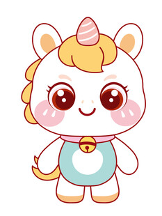 开心的萌马驹图片