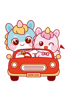 活泼的萌马插画图片设计