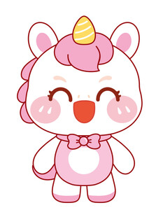 活泼的萌马插画卡通