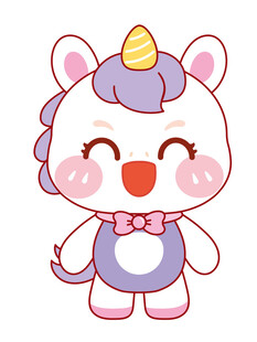 可爱的萌马插画图片设计