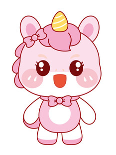 可爱的粉色小马驹