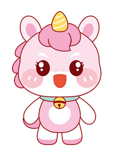 幸运的马宝宝插画