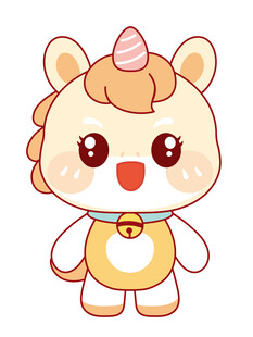 美丽的马宝宝插画