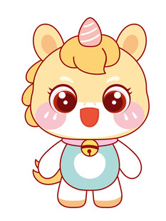 漂亮的马宝宝插画