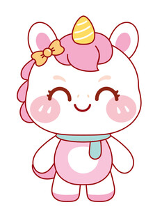 可爱的独角兽形象