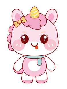 可爱的粉色小马