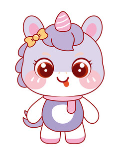 可爱的紫色小马