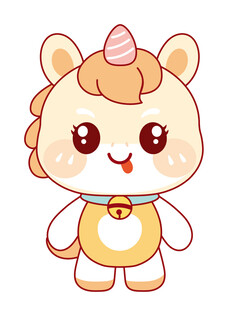 美丽的小马插画