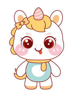 漂亮的小马插画