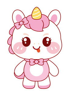 可爱的小马插画