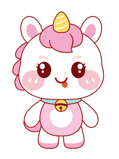 好看的马宝宝插画卡通可爱