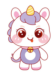 好看的独角兽形象插画