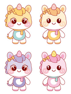 好看的小马插画卡通