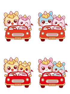 美丽的马宝宝插画图片设计