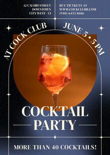 鸡尾酒派对宣传海报