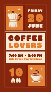 咖啡早市活动宣传海报