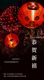 喜庆红灯贺新春